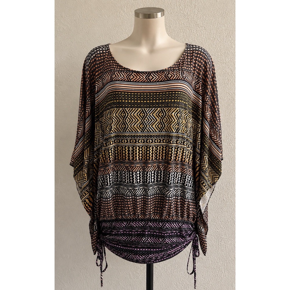 New Large Style & Co. Studded Flare Sleeve Top #1159*12**